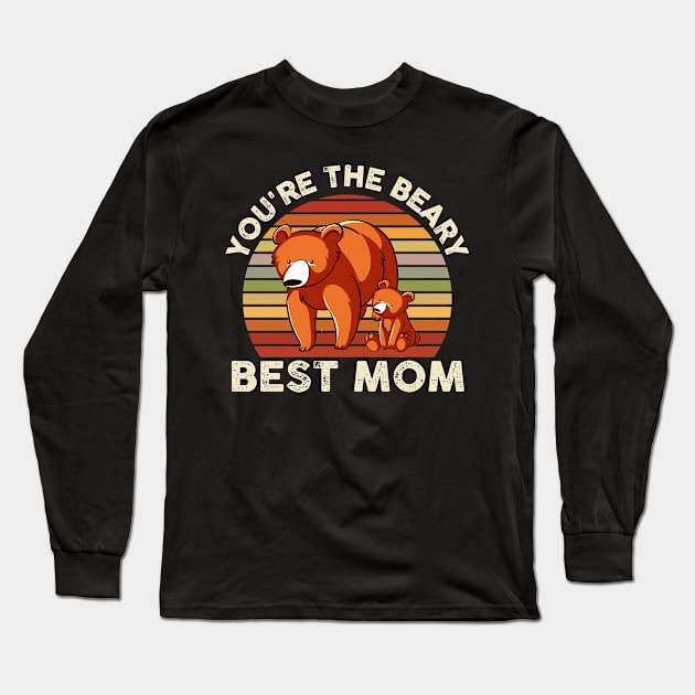 Funny Cute Bear Lover Mom Long Sleeve T-Shirt by JB.Collection